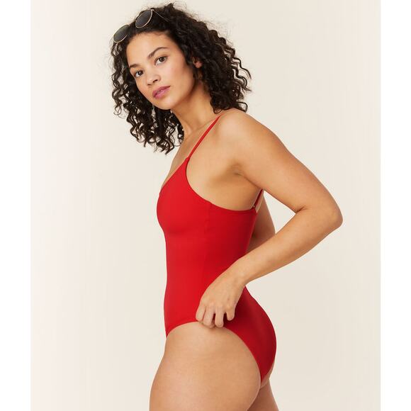 Andie Swim The Amalfi Eco Nylon One Piece in Cherry Red S NWT - Picture 3 of 8